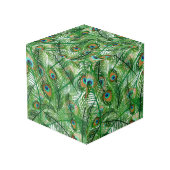 グリーンピーコックパターン フォトキューブ (裏面アングル)
