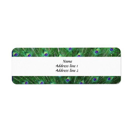 グリーンピーコックフェザー住所 シール (正面)