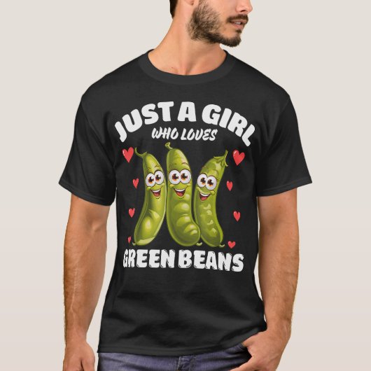 グリーンピースが大好きな女の子 グリーンピース愛好家 Tシャツ (正面)