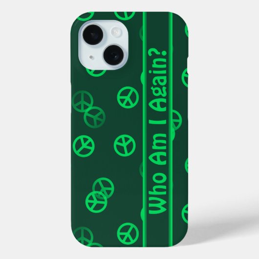 グリーンピースのサインのパターンとカスタム文字 Case-Mate iPhoneケース (裏面)