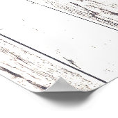 グリーンピースのピース ホワイト ウッド ラスティック ファームハウス アート ポスター (角)