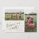 グリーンピースオンアースレタリングクリスマスツーフォト シーズンカード (正面)