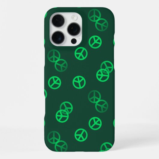 グリーンピースサインパターン iPhoneケース (裏面)