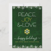 グリーンピースジョイラブスノーフレーク タイポグラフィ ボールド シーズンカード (正面)