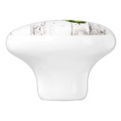 グリーンピースピーホワイトウッドファームハウス素朴キッチン セラミックノブ (側面)