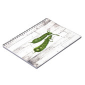 グリーンピースピーホワイトウッドファームハウス素朴キッチン ノートブック (左側)