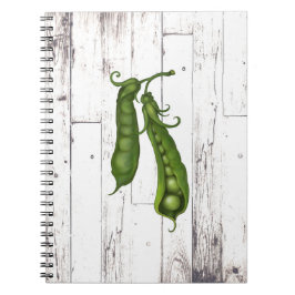 グリーンピースピーホワイトウッドファームハウス素朴キッチン ノートブック