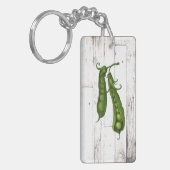 グリーンピースピーホワイトウッドファームハ素朴ウスシック キーホルダー (正面左)