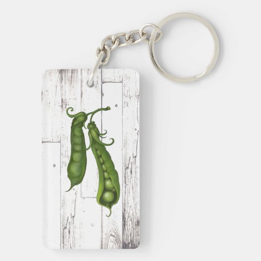 グリーンピースピーホワイトウッドファームハ素朴ウスシック キーホルダー (裏面)