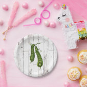 グリーンピースピーホワイトウッドファームハ素朴ウスパーティー ペーパープレート (パーティー)