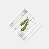 グリーンピースピー白木ベビッ素朴グシャワー スタンダードカクテルナプキン (角)