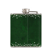 グリーンピース喜び愛クリスマススノーフレークモダン フラスク (裏面)