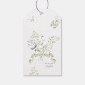 グリーンピーターザラビット モノグラム 性別 ベビーシャワー ギフトタグ (裏面)