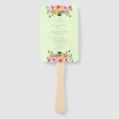 グリーンピーチウォーター色フローラボーホプログラム ハンドファン (正面)