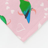 グリーンピーチフェイズロベバード フリースブランケット (角)