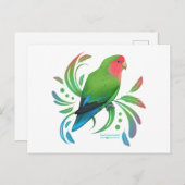 グリーンピーチフェイズロベバード ポストカード (正面/裏面)