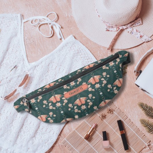 グリーンピーチボホフローラルナモスデイジーパターン ファニーパック