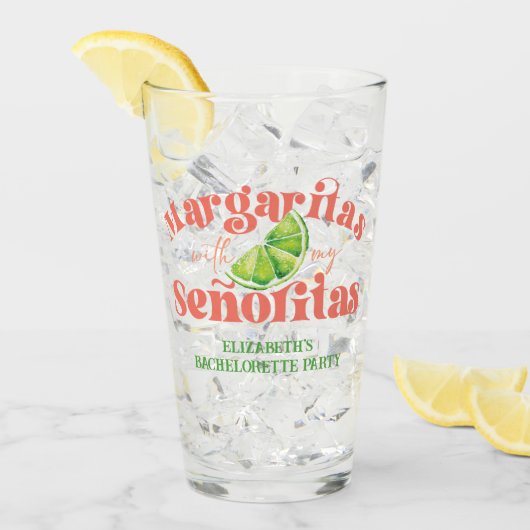 グリーンピーチマルガリータと私のセニョリタパーティ タンブラーグラス (アイス正面)