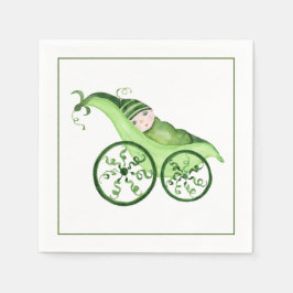 グリーンピーベビーベビーカー&ベビー スタンダードカクテルナプキン