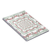 グリーンピ縁どンクレトロY2K 70sフラワーパターン ノートブック (右側)