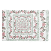 グリーンピ縁どンクレトロY2K 70sフラワーパターン 枕カバー (裏面)