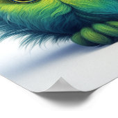 グリーンファジーフクロウファンタジー生物 ポスター (角)