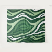 グリーンファブリックパターンデザイン タペストリー (正面(横))