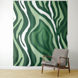 グリーンファブリックパターンデザイン タペストリー