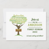 グリーンファミリ懇親会日付の保存招待状 招待状 (正面)