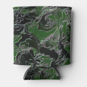 グリーンファンキーアーミー迷彩柄 缶クーラー (正面)