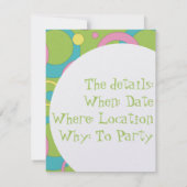 グリーンファンキーサークル招待状 招待状 (裏面)