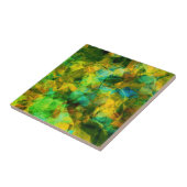 グリーンファンキーモダン抽象デザイン タイル (側面)