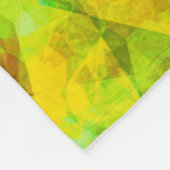 グリーンファンキーモダン抽象デザイン フリースブランケット (角)