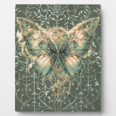 グリーンファンシースチームパンクバタフライテーブルトップ フォトプラーク (正面)