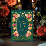 グリーンファンタジーエンチャント庭園の結婚式 テーブルナンバー<br><div class="desc">この祝ファンタジーでエンチャント庭園の結婚式デザイン。このデザインはカップルが美的で美的なモダンを求めるお洒落のに最適。招待状背面のデザインは実在金ゴールド箔ではない。アイテムは、カートに追加したときに画面に表示されるとおりに印刷されるので、必要なテーブル番号を個別にカスタマイズして追加する。</div>