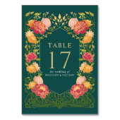 グリーンファンタジーエンチャント庭園の結婚式 テーブルナンバー (裏面)