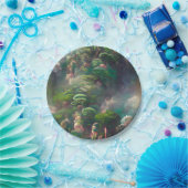 グリーンファンタジー林 ペーパープレート (パーティー)