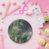 グリーンファンタジー林 ペーパープレート (パーティー)