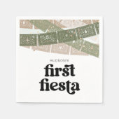 グリーンファーストフィエスタバースデーパーティナプキンス スタンダードカクテルナプキン (正面)