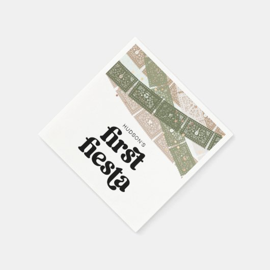 グリーンファーストフィエスタバースデーパーティナプキンス スタンダードカクテルナプキン (角)