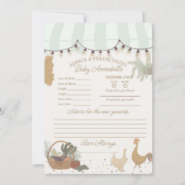 グリーンファーマーズマーケットの農場フレッシュアドバイスforベイビー 招待状