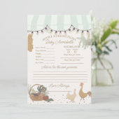 グリーンファーマーズマーケットの農場フレッシュアドバイスforベイビー 招待状 (スタンド正面)