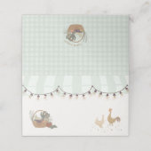 グリーンファーマーズマーケットの農場フレッシュ折り紙カード プレイスカード (外部開封)