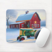 グリーンファームトラクターのクリスマスライト マウスパッド (マウス)
