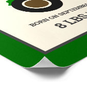 グリーンファームトラクター赤ちゃん誕生統計 ポスター (角)