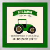 グリーンファームトラクター赤ちゃん誕生統計 ポスター (正面)