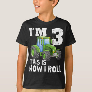 グリーンファームトラクター3rd誕生日パーティーギフト3年 tシャツ