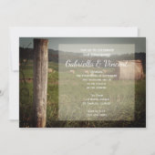 グリーンファームパスチャーズカントリー婚約パーティ 招待状 (正面)