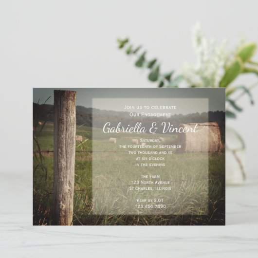 グリーンファームパスチャーズカントリー婚約パーティ 招待状 (スタンド正面)
