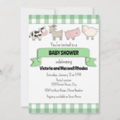 グリーンファームベビーシャワー招待状 招待状 (正面)